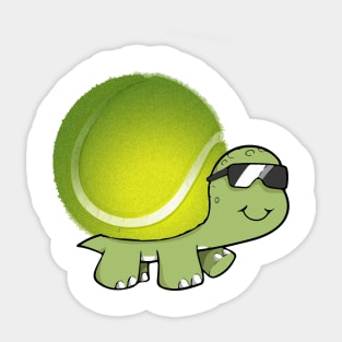 Cool Tennis Ball Turtle Sticker